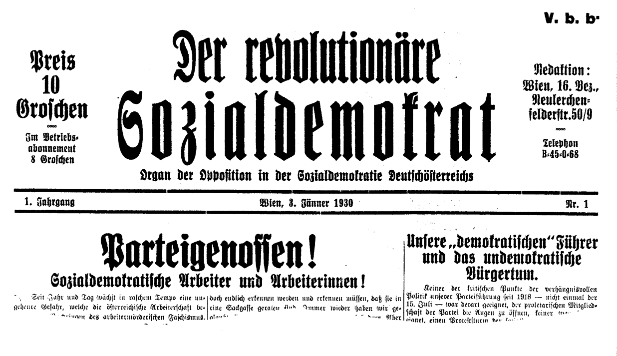 Der revolution&auml;re Sozialdemokrat